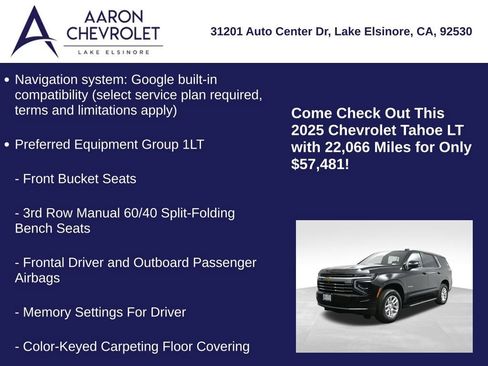 Used 2025 Chevrolet Tahoe LT AWD/4WD image 5