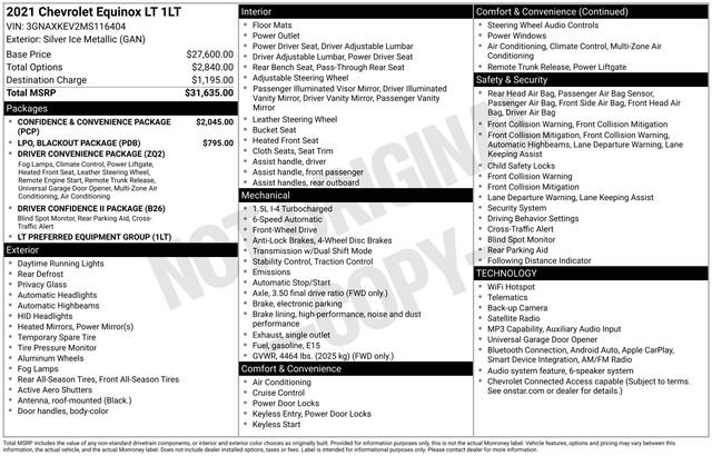 Used 2021 Chevrolet Equinox LT FWD image 5