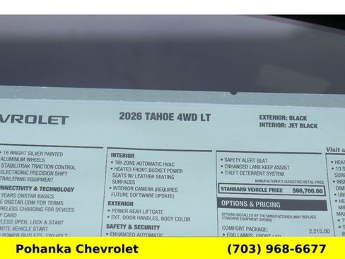 New 2026 Chevrolet Tahoe LT image 27