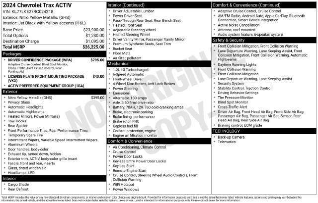 Used 2024 Chevrolet Trax ACTIV w/ Driver Confidence Package FWD image 7