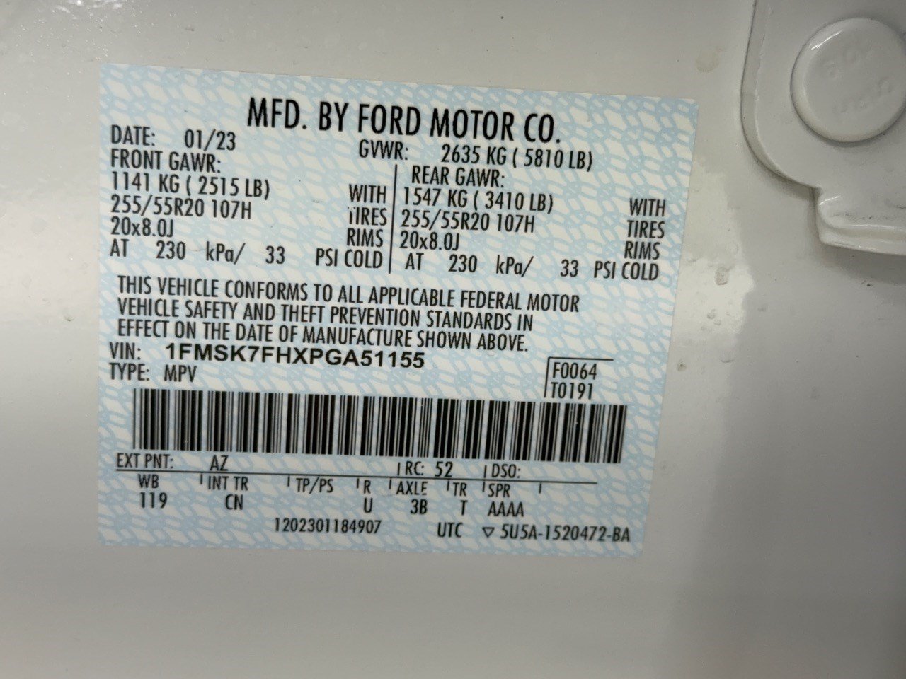 Certified 2023 Ford Explorer Limited w/ Limited Technology Package RWD image 32