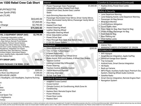 New 2026 RAM 1500 Rebel w/ Rebel Level 2 Equipment Group AWD/4WD image 3