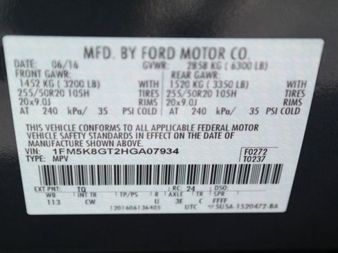 Used 2017 Ford Explorer Sport w/ Equipment Group 401A AWD/4WD image 38