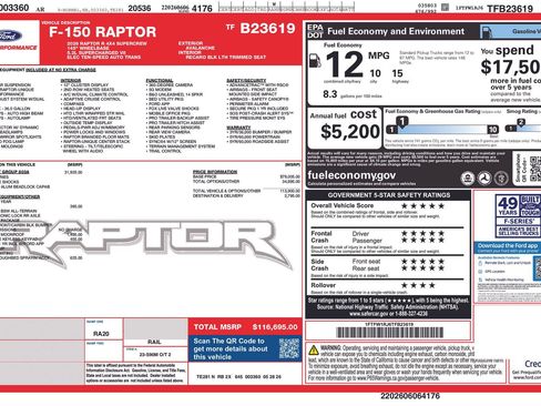 Used 2026 Ford F150 Raptor w/ Equipment Group 803A Raptor R AWD/4WD image 28