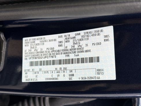 Used 2018 Ford F150 Lariat w/ Equipment Group 501A Mid AWD/4WD image 22