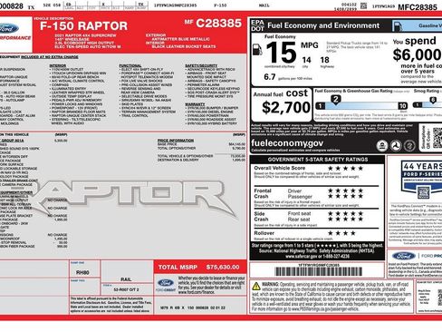 Used 2021 Ford F150 Raptor w/ Equipment Group 801A High AWD/4WD image 39