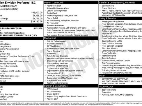 Certified 2021 Buick Envision Preferred w/ Sport Touring Package image 11