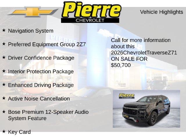 New 2026 Chevrolet Traverse Z71 w/ Enhanced Driving Package AWD/4WD image 7