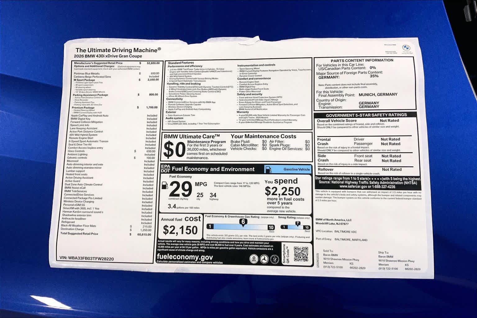 New 2026 BMW 430i xDrive w/ M Sport Package AWD/4WD image 22