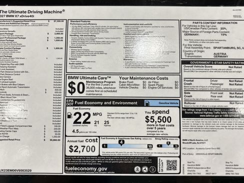 New 2027 BMW X7 xDrive40i w/ M Sport Package AWD/4WD image 31