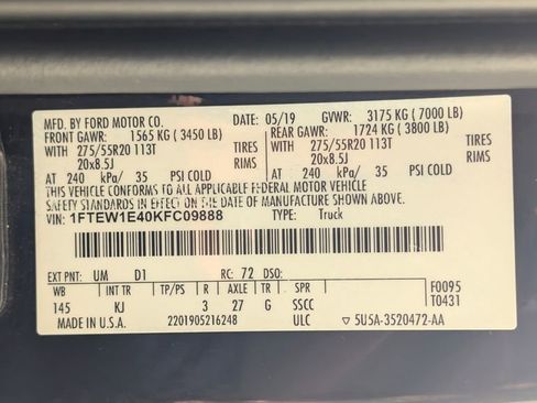 Certified 2019 Ford F150 King Ranch w/ Equipment Group 601A Luxury image 26