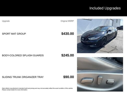 Used 2023 Nissan Maxima SR w/ Sport Mat Group FWD image 7