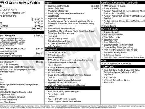 Used 2015 BMW X3 sDrive28i image 36