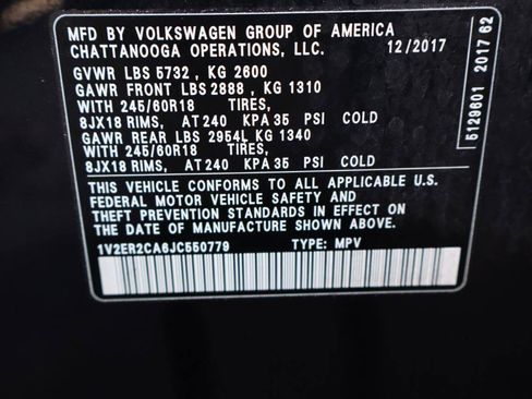 Used 2018 Volkswagen Atlas SEL FWD image 39