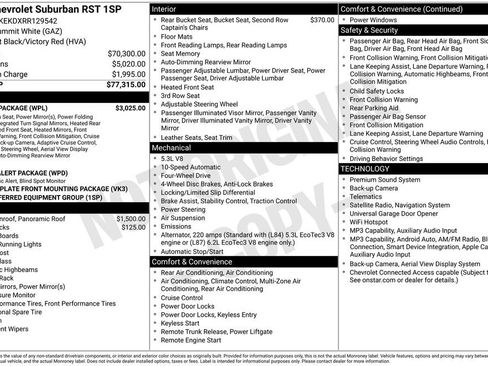 Used 2024 Chevrolet Suburban RST w/ Luxury Package AWD/4WD image 17
