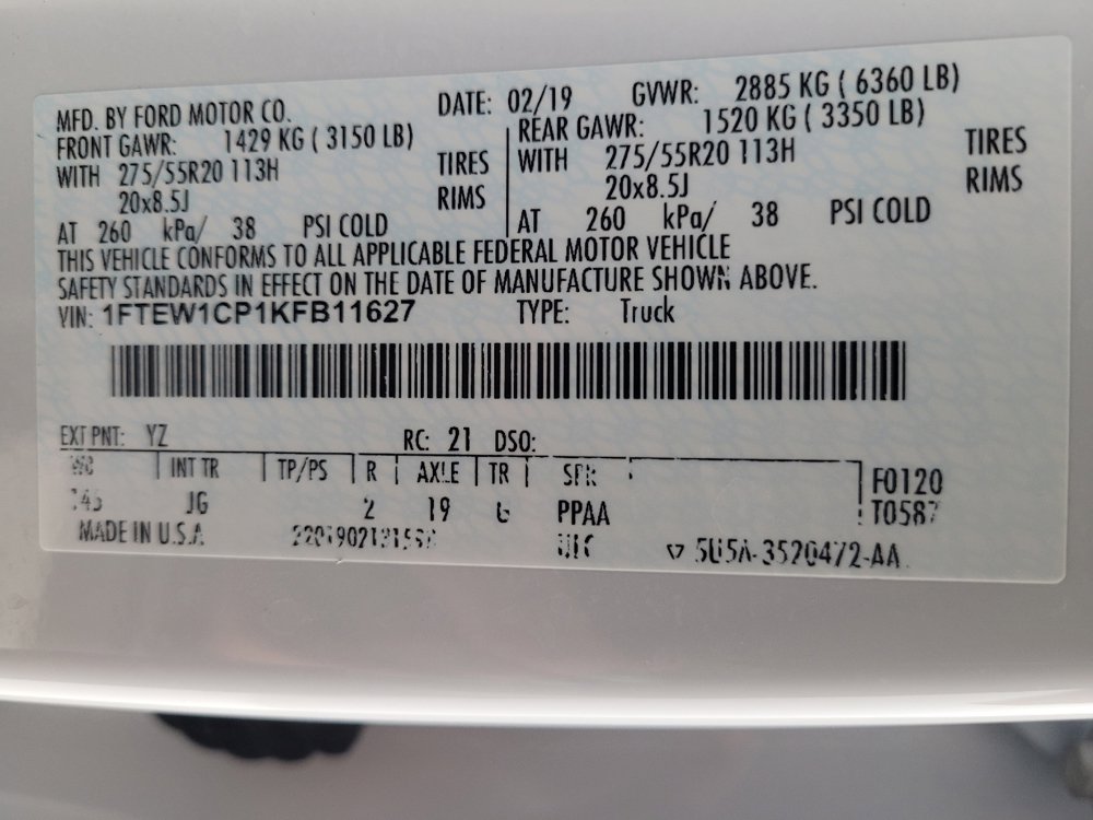 Used 2019 Ford F150 XL w/ Equipment Group 101A Mid RWD image 33