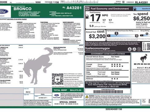 Certified 2024 Ford Bronco Outer Banks w/ Sasquatch Package AWD/4WD image 36