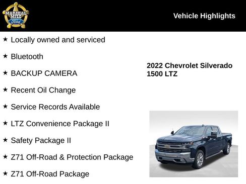 Used 2022 Chevrolet Silverado 1500 LTZ w/ Technology Package AWD/4WD image 2