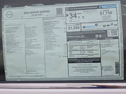 New 2025 Nissan Sentra SV w/ SV Premium Package image 36