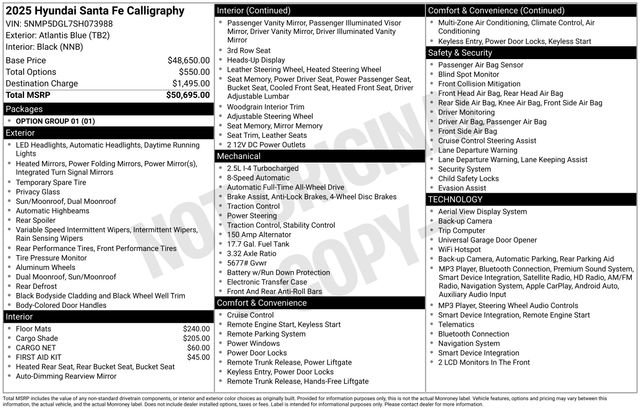 Certified 2025 Hyundai Santa Fe Calligraphy AWD/4WD image 4