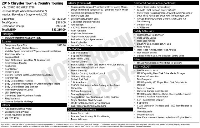 Used 2016 Chrysler Town & Country Touring FWD image 6