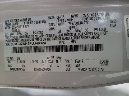 Used 2015 Lincoln MKC AWD w/ Equipment Group 101A Select image 33