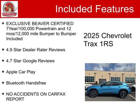 Used 2025 Chevrolet Trax RS w/ Driver Confidence Package image 5