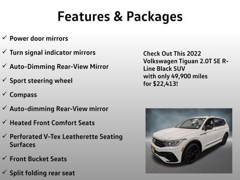 Used 2022 Volkswagen Tiguan SE R-Line AWD/4WD image 17