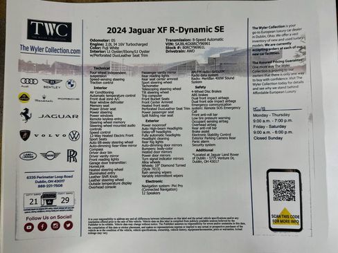 Used 2024 Jaguar XF R-Dynamic SE AWD/4WD image 48