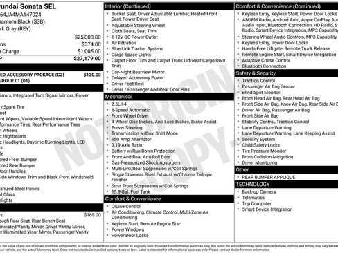 Used 2021 Hyundai Sonata SEL w/ Preferred Accessory Package FWD image 28