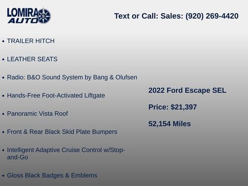 Used 2022 Ford Escape SEL w/ Technology Package AWD/4WD image 11