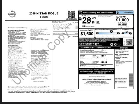Used 2016 Nissan Rogue S image 24