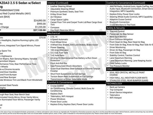 Certified 2025 MAZDA MAZDA3 s FWD image 12