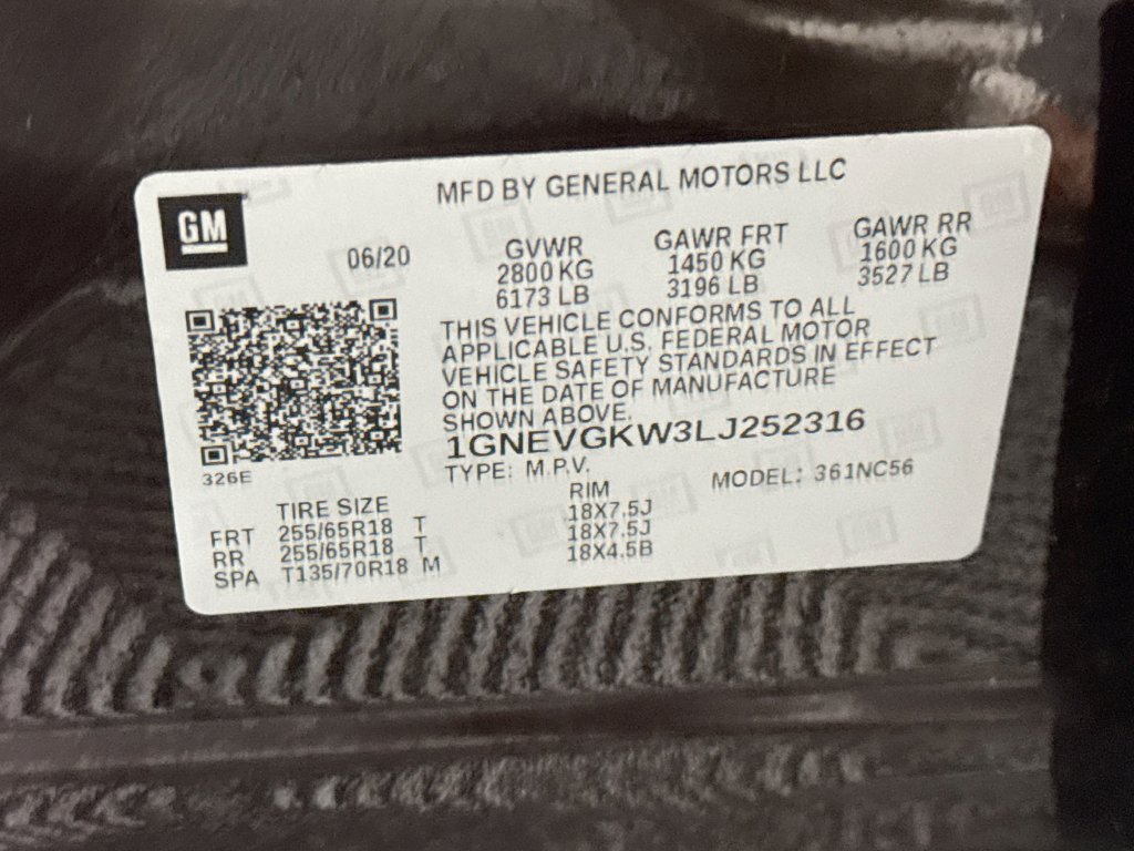 Used 2020 Chevrolet Traverse LT w/ LPO, Floor Liner Package AWD/4WD image 33