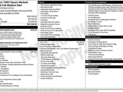 Used 2020 RAM 1500 Warlock w/ Electronics Group AWD/4WD image 29