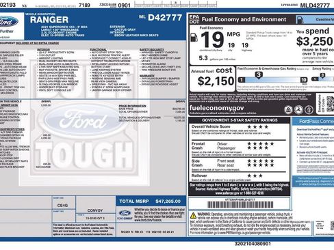 Used 2021 Ford Ranger Lariat w/ Tremor Off-Road Package AWD/4WD image 23