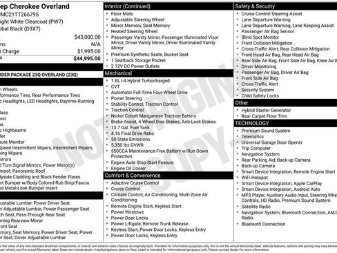 New 2026 Jeep Cherokee Overland AWD/4WD image 28
