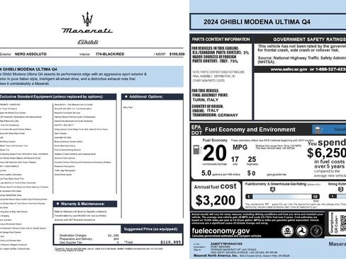 New 2024 Maserati Ghibli Modena Ultima Q4 image 41
