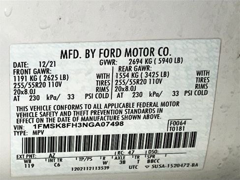 Used 2022 Ford Explorer Limited w/ Equipment Group 301A image 35