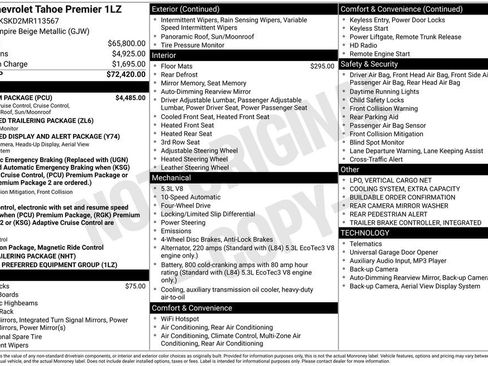 Used 2021 Chevrolet Tahoe Premier w/ Premium Package AWD/4WD image 26