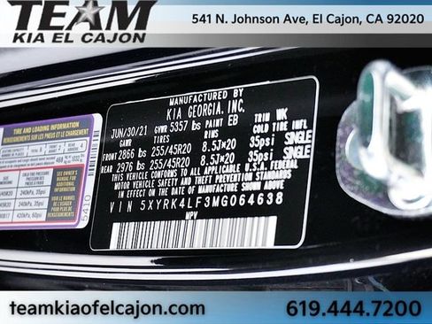 Certified 2021 Kia Sorento SX FWD image 44