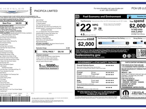 Used 2023 Chrysler Pacifica Limited image 23