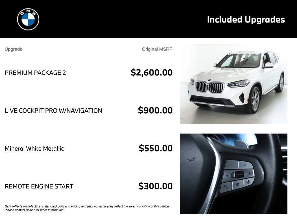 Used 2022 BMW X3 xDrive30i w/ Premium Package 2 AWD/4WD image 4