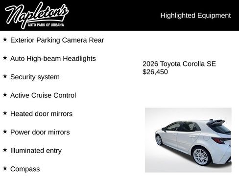 Used 2026 Toyota Corolla SE FWD image 3