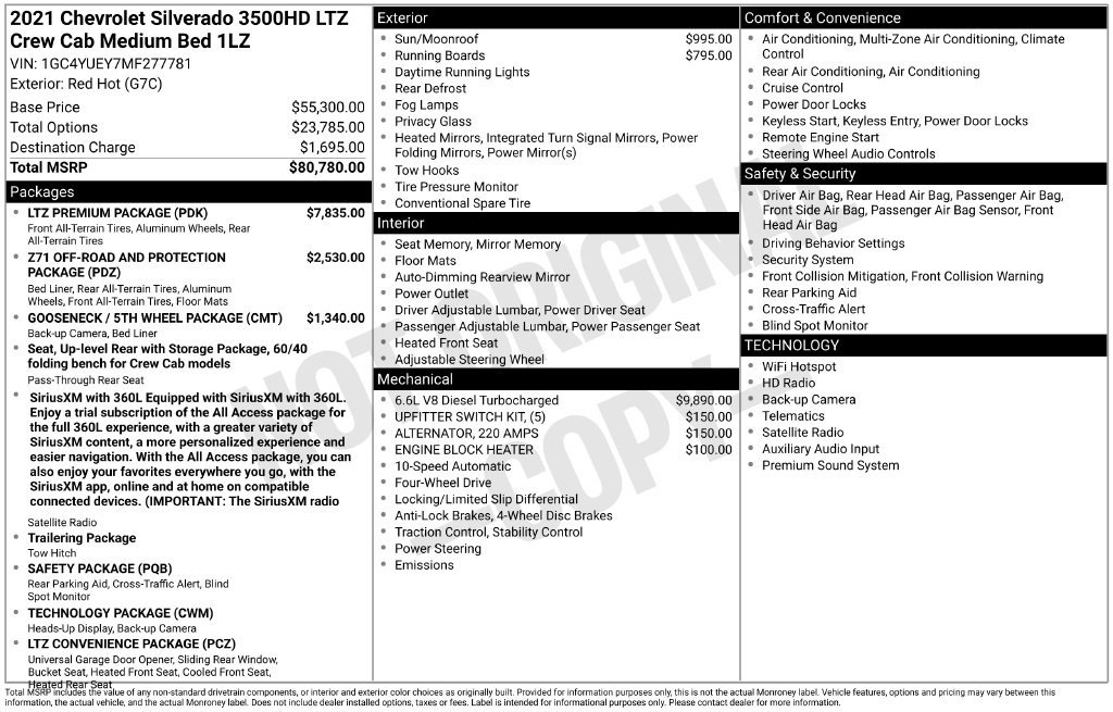 Used 2021 Chevrolet Silverado 3500 LTZ w/ LTZ Premium Package AWD/4WD image 38