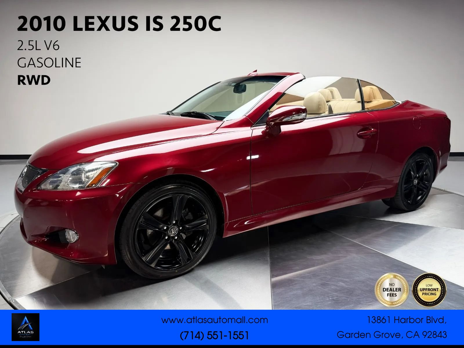 Used 2010 Lexus IS 250C w/ Luxury Pkg RWD image 1