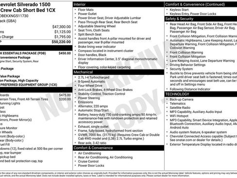 Used 2022 Chevrolet Silverado 1500 Custom w/ LPO, Dark Essentials Package AWD/4WD image 47