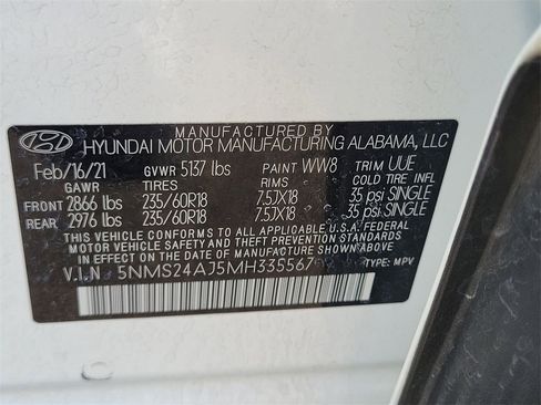 Used 2021 Hyundai Santa Fe SEL image 32