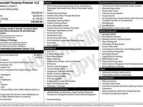 Used 2020 Chevrolet Traverse Premier image 15