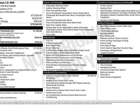 Used 2017 Lexus LS 460 w/ Comfort Package image 6